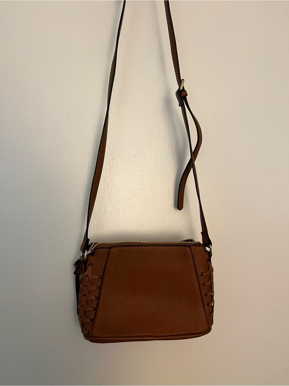 Brown Leather Crossbody Bag - Sleek Everyday Shoulder Bag
